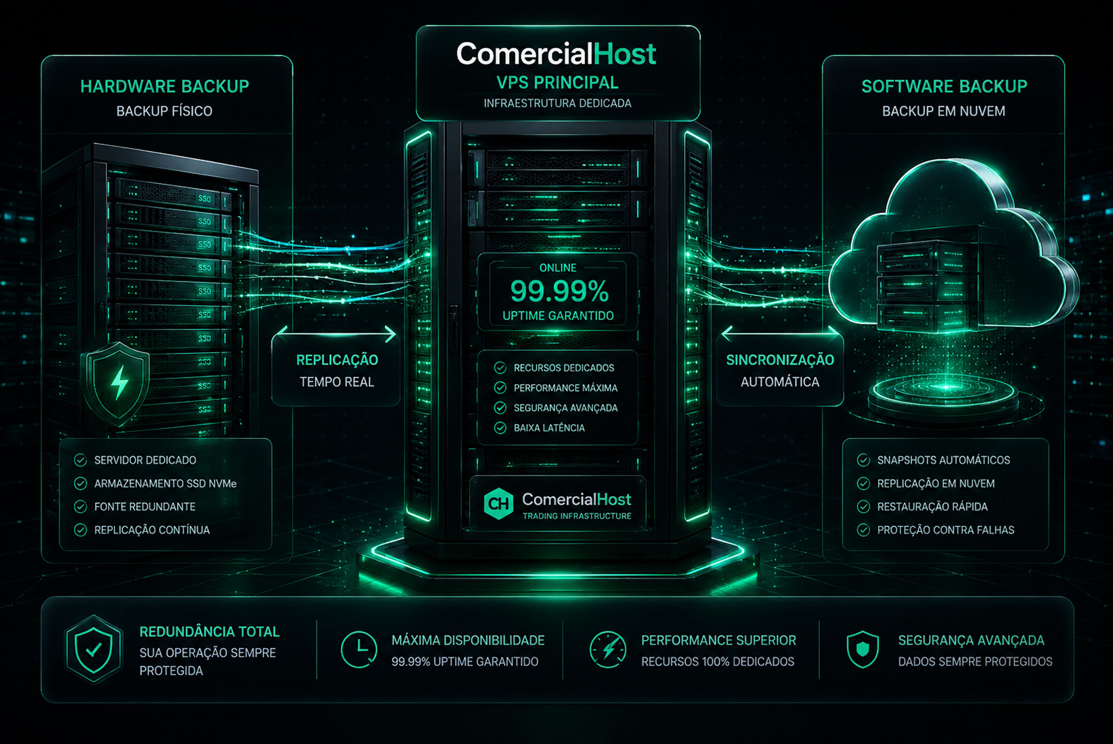 Hardware e Software Backup VPS Trader