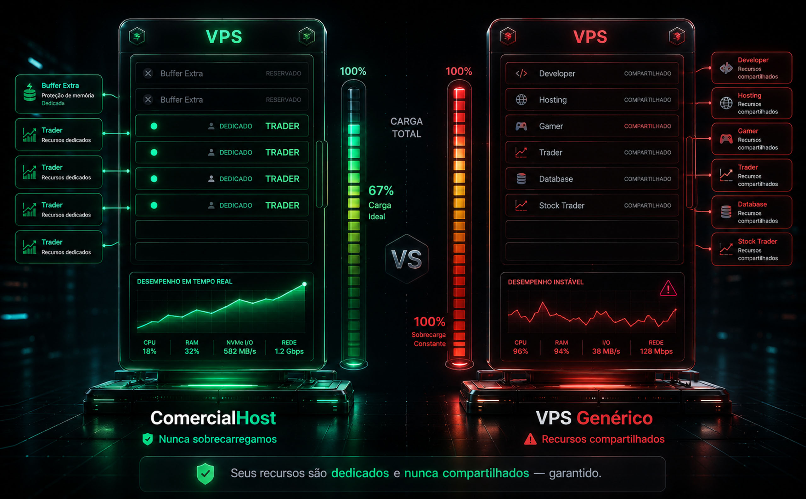 Comparativo: VPS Trader vs VPS Genérico